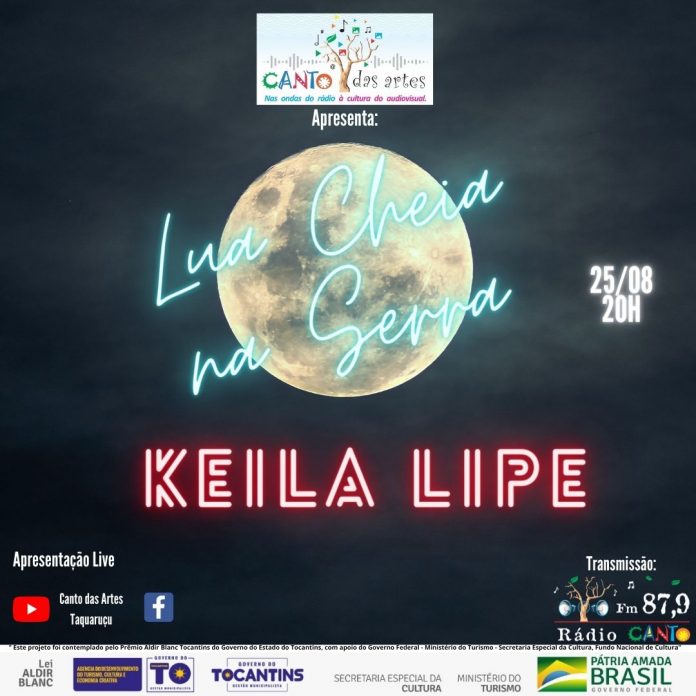 Live musical do projeto “Lua cheia na serra” chega na quinta edição com participação da cantora Keila Lipe.
